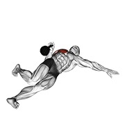 kettlebell extended range one arm press on floor