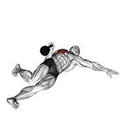 kettlebell extended range one arm press on floor